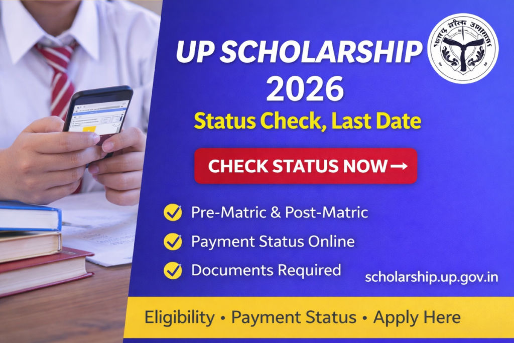 scholarship.up.gov.in UP Scholarship 2026 – Status Check, Last Date